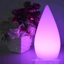 Agua gota conducida lámpara escritorio led recargable colores lámpara hogar decoración de la mesa en forma de OEM